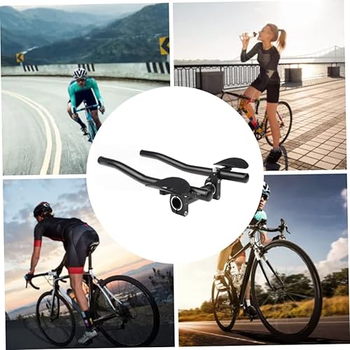 AEIOFU Barre aerodinamico Manubrio pentola per pentola Manubrio Bici in Lega di Alluminio Braccio Riposo aerodomane Triathlon Aero - Ysert