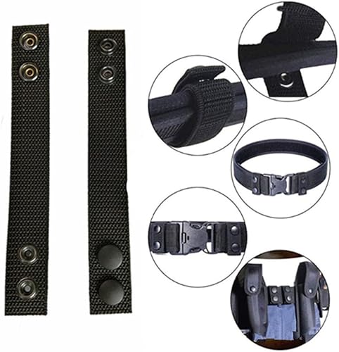 Passanti per Cintura Tattici, 10 Pezzi Doppio Scatto del Custode Della Cinghia, Supporto per cintura di servizio con doppi bottoni a pressione, passanti per cintura in nylon - Ysert