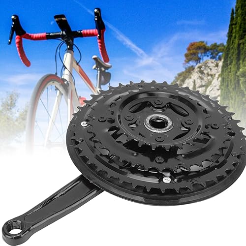 Guarnitura in Acciaio Ad Alto Tenore di Carbonio Guarnitura per Pedivella per Bici Guarnitura per Bicicletta per Mountain Bike Guarnitura per Bici Guarnitura di Ricambio con Movimento Centrale - Ysert