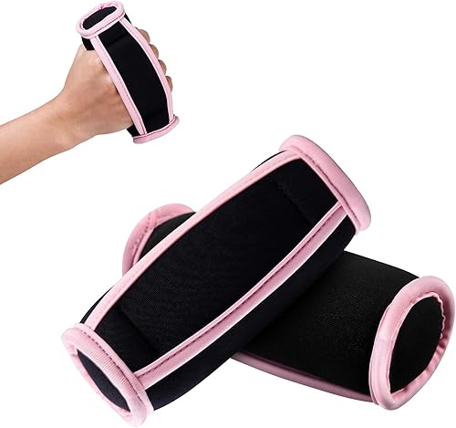 Set di manubri morbidi con cinturino da polso: TOATELU, set di manubri per aerobica, pilates, yoga, 1 libbre (set da 2/una coppia) - Ysert