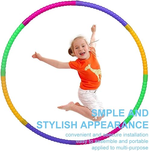 Hula Hoop 8 sezioni,Hula Hoop per Bambini,Cerchio di Fitness Rimovibile,Diametro 72cm - Ysert