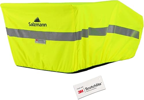Salzmann Copertura Antipioggia Riflettente per cestini da Bici - Copertura Impermeabile per cestini - Realizzata con 3M Scotchlite - Ysert