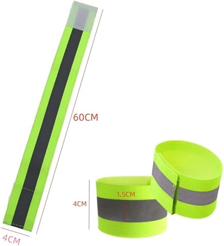 12 nastri riflettenti, universali, doppi catarifrangenti per corsa, catarifrangenti, per jogging all'aperto, per bicicletta, escursionismo, motociclismo, equitazione - Ysert