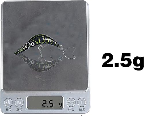 Artificiali Trout Area Crank Minnnow Esca Pesca Trota Spinning Black Bass kit 4 pz. Gr. 2,5 - Ysert