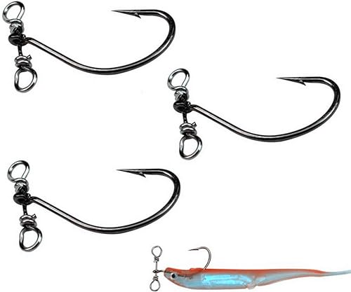30pcs / Box Ami da pesca Drop Shot con Drop Shot Rig e Girevole, Ami da pesca Drop Shot Rig in linea per Bass, Persico - Ysert
