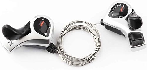 Set di leve del cambio per bicicletta, 3 x 6/7 velocità, accessori per mountain bike, bici da città, bici da strada, bici pieghevole (3 x 6 velocità) - Ysert