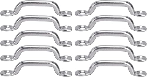 Fibbie per Ponte in Acciaio Inossidabile 316, Kit da 10 Pezzi in Acciaio Inossidabile con Passante per Barca, Occhiello per Piastra Ad Arco, Impermeabile, Antiruggine per Il Fissaggio - Ysert