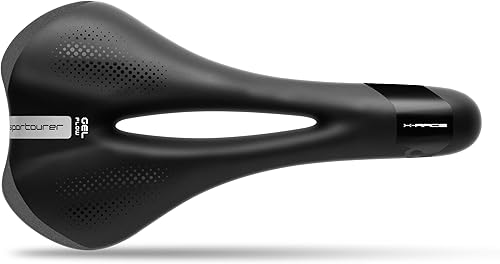 by Selle Italia X-RACE - Sella Bici in Gel, Sella per Bicicletta Morbida Ampia, Uomo Donna Sellino, Traspirante Ergonomica per Biciclette da Strada - Nero - Ysert