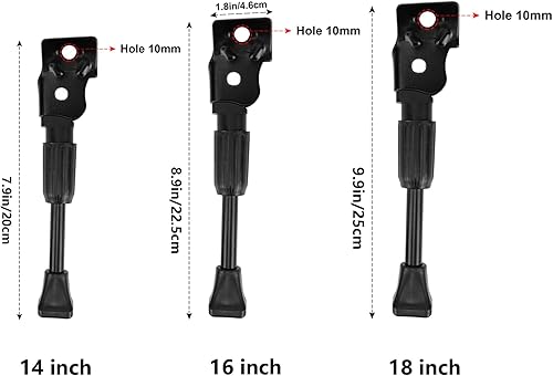 Oumers Cavalletto per Bici per Bambini, Cavalletto per Bicicletta monolaterale Cavalletto per Bambini 14-18 Pollici Cavalletto per Bicicletta duraturo Cavalletto Antiscivolo - Ysert