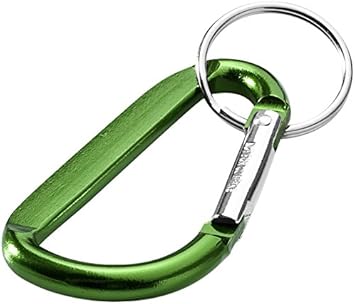 5 moschettoni a molla in alluminio, per campeggio, pesca, escursionismo o viaggi con anello portachiavi - Ysert