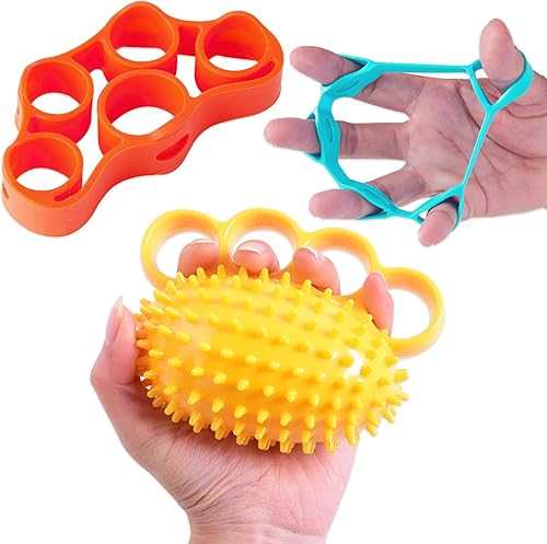 3 Pezzi Pallina Antistress Mano Terapia, Palla per Allenamento Delle Mani, Barella per Dita in Silicone per la Terapia Delle Mani per l'artropatia, Palline Antistress Terapeutiche - Ysert