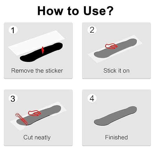 Nastro Antiscivolo Trasparente per Skateboard, Nastro Adesivo Impermeabile per Scooter, Accessorio per Carta vetrata oleosa per Skateboard Trasparente per Skateboard Longboard - Ysert