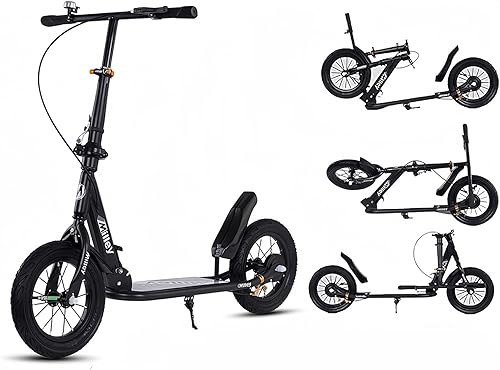 City Roller Kickscooter Adulti, Monopattino con Ruote Grandi da 290mm, Monopattino da Città Pieghevole con Freno a Mano e Freno, Altezza Regolabile, Capacità di Carico 150 kg - Ysert