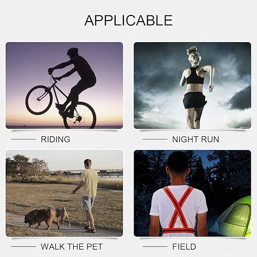 Gilet Riflettente, Gilet Regolabile per Auto, Gilet di Sicurezza per Corsa e Bicicletta, Gilet Riflettente per Uomini & Donne, per Passeggiate, Escursioni (Arancia) - Ysert