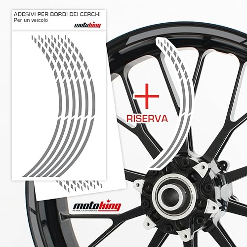 Adesivi per Il Bordo del cerchione GP - Progettazione Grafica - Kit Completo per Cerchioni da 15' a 19' / Colore a Scelta - Ysert