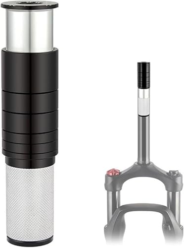 Alzata per manubrio per bicicletta, adattatore per forcella per bicicletta, estensore per manubrio integrato, per diametro interno 24,6 mm - 25,4 mm, forcella MTB - Ysert