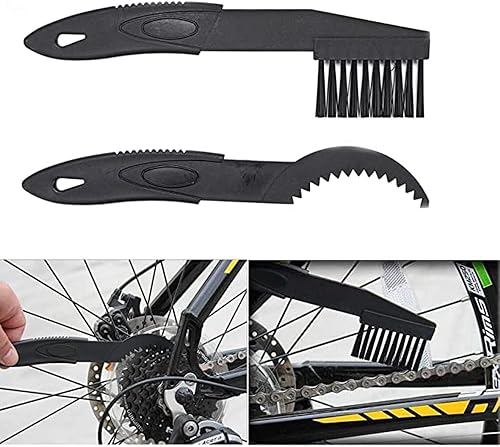 Kit Pulisci Catena Bici, Lavacatena da Bici Professionale Accessori, 4 Pezzi Kit di Spazzola Pulizia della Catena, Spazzola di Pulizia per Catena Moto Bicicletta, Rosso - Ysert