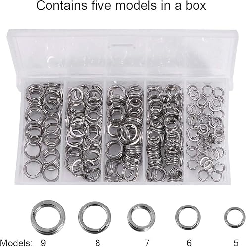 Pesca Anelli, Kit Anelli Da Pesca Inox, 200 Pezzi Anelli Da Pesca, Anelli Pesca Spinning, Anelli Spaccati Per Pesca, Kit Anelli Spaccati Inossidabile Connettori, Anelli Canna Da - Ysert