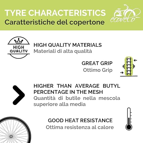 COPERTONE NERO MTB 26 X 1.95 (50-559) PNEUMATICO IN GOMMA X BICI BICICLETTA MOUNTAIN BIKE MTB DA 26” - Ysert