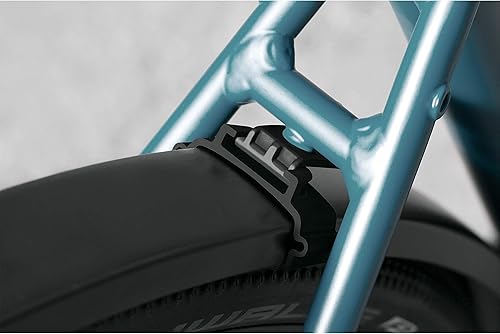 SKS GERMANY EDGE AL 56 SET parafango, accessori per bici (protezioni per le ruote in alluminio, alta stabilità, fissaggio facile, adatto a quasi tutti i telai, con sistema di sicurezza ESC), nero. - Ysert