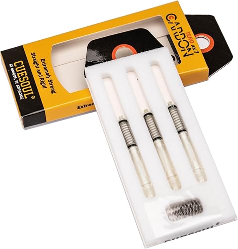 CUESOUL TERO AK7Aste/stelo per Freccette in Carbonio, Sottili, telescopiche a Molla Integrate, Set da 3 Pezzi - Ysert