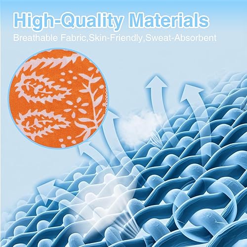 IHLOOTD Sciarpa Rinfrescante, 5pcs Asciugamano per Il Ghiaccio Estivo, Traspirante Bandana Rinfrescante Istantaneo, Fasce Raffreddamento per Il Collo, per Passeggiate Equitazione All'Aperto (A) - Ysert