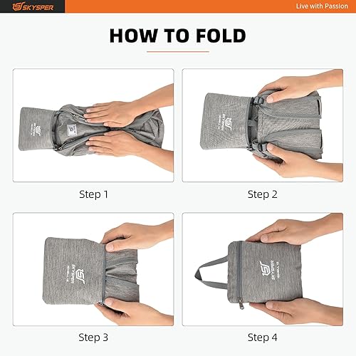SKYSPER Zaino Pieghevole Ultraleggero 12L, Impacchettabile Unisex Resistente all'Acqua per Viaggi Escursioni Ciclismo - Ysert