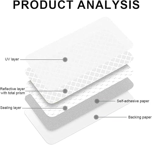 42 Adesivi Riflettenti, Adesivi Riflettenti Impermeabili per Biciclette da Esterno, Varie Forme di Adesivi Riflettenti per Biciclette, Adatti per caschi, Biciclette, Automobili, passeggini - Ysert