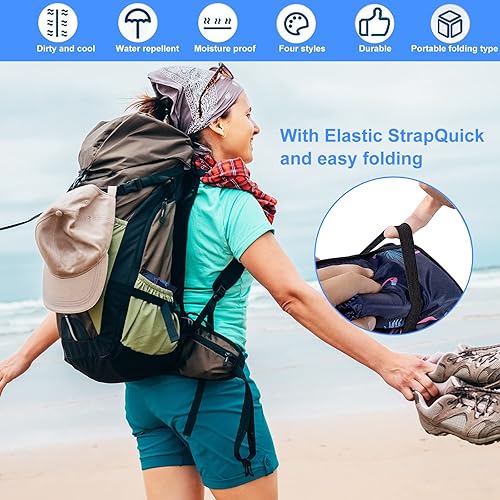 4 cuscini per esterni, pieghevoli, per esterni, parco giochi, campeggio, escursioni, picnic, con 1 custodia - Ysert