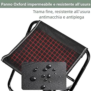 Camping Sgabello Pieghevole