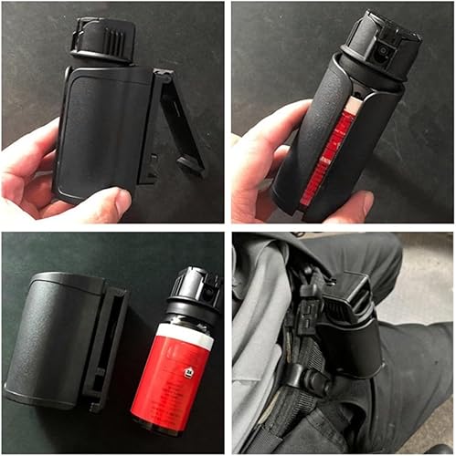 DONGKER Fondina per Spray al Peperoncino,Supporto Tascabile Tattica Aperta Tascabile con Rotazione a 360 Gradi per Campeggio Caccia - Ysert