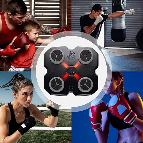 Macchina da Boxe Musicale per Bambini, Macchina da Boxe Montata a Parete con Guanti, 3 Modalità, Bluetooth colore VARI - Ysert