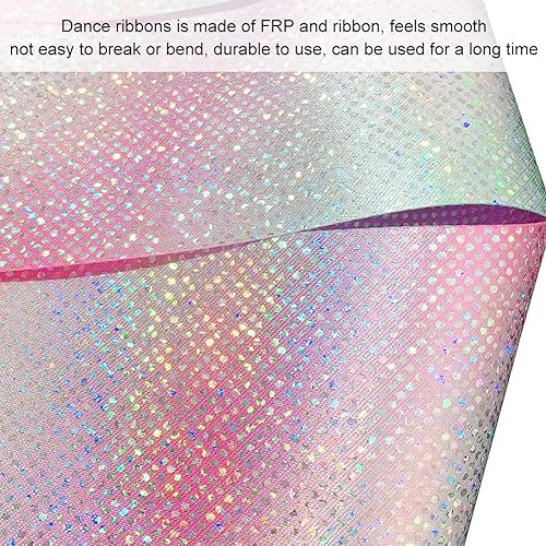 2 nastri lampeggianti per danza, nastro da ginnastica da 190 cm, bacchetta rotante per ballerini, per bambini, ballerini, allenamenti, feste di compleanno, esibizioni. - Ysert