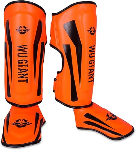 Protettivo Imbottita Paratibie,Paratibie Muay Thai,parastinchi Muay Thai,con Pelle PU Antideflagrante e Fodera in Lattice ad Alta Densità,Proteggono Le Tibie e Il Collo del Piede. - Ysert