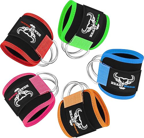 BEAST RAGE Cinturini alla Caviglia, Guanti per Sollevamento Pesi Unisex - Ysert