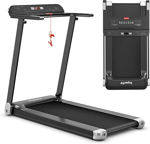 Tapis Roulant Pieghevole, Tapis Elettrico Salvaspazio con Display a Led, Tappetino da Passeggio Portatile, Bluetooth e Rulli Integrati, Tapis Roulant Compatto per Ufficio, Casa - Ysert