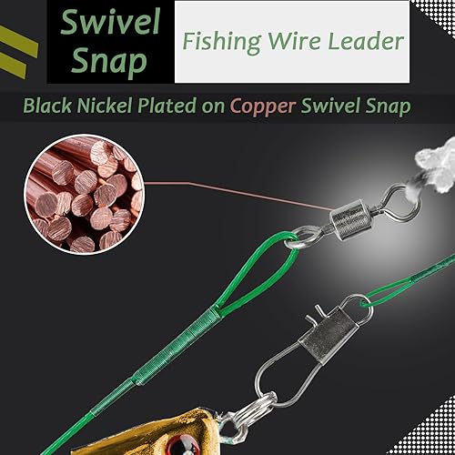 Terminali in acciaio per acqua salata Pesca Rig Terminali in filo metallico per impieghi gravosi Esche Terminali da pesca ad alta resistenza Acqua dolce - Ysert