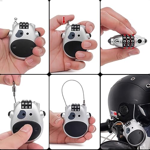 Lucchetto per Bicicletta Bici Catena - lucchetto a combinazione retrattile da 80 cm Antifurto a Combinazione a 3Cifre per Biciclette, Motocicli, Scooter, Cancelli.Facile da rasportare. - Ysert