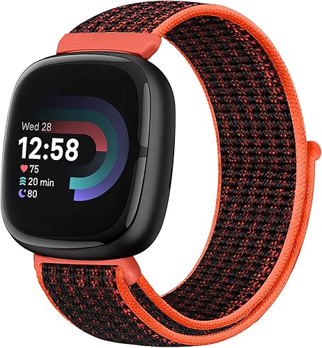 Runostrich Cinturino di ricambio in nylon compatibile con Fitbit Sense/Fitbit Versa 3, morbido, traspirante, regolabile, per uomo e donna - Ysert