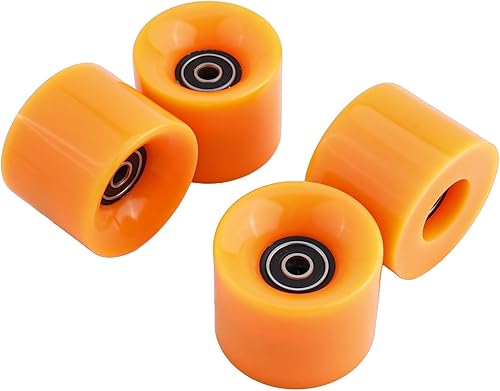 Ruote per skateboard e longboard, 4 pezzi, 78A, per skateboard e longboard ABEC-9, distanziali con cuscinetti ABEC-9, set per skateboard (arancione) - Ysert