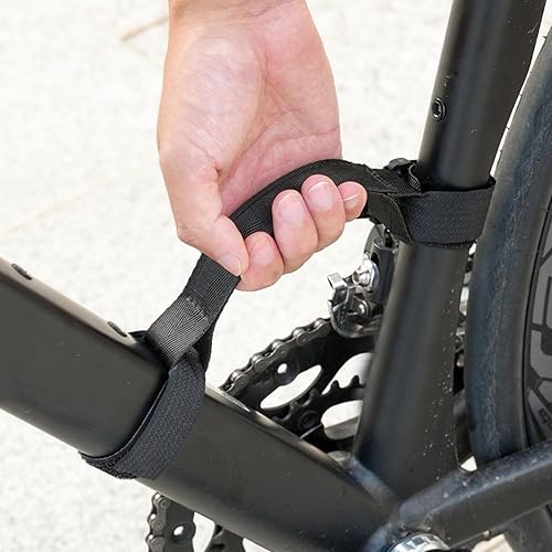 Elevador de transporte de cuadro de bicicletas, correa de transporte de bicicletas, Correa de transporte portátil de nailon de alta resistencia, Mango multifuncional para marco de ahorro de mano de ob - Ysert