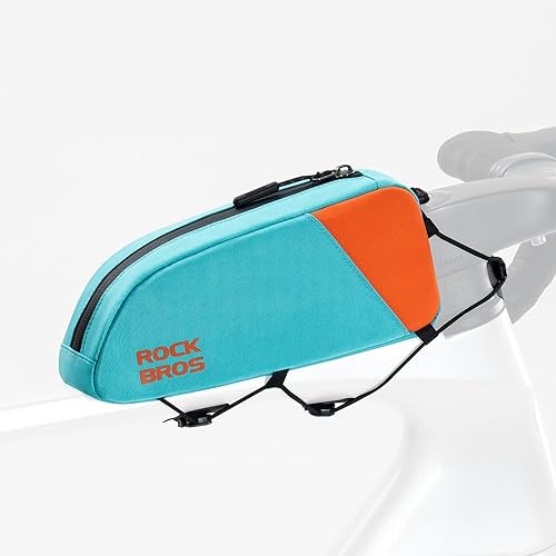 ROCKBROS Borsa Telaio Bici, Borsa Bici Telaio con Capacità da 0.8L, Borsa Tubo Superiore Ideale per MTB, Bici da Corsa, Bici da Strada, Bici Gravel, Bici Elettrico, Accessori da Ciclismo - Ysert