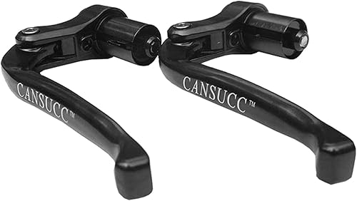 2X Leve del Freno a Bicicletta, Accessorio TT 'estremità a Barra, Barra a Alluminio Nera per Il Triathlon Bici - Ysert