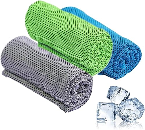 Asciugamano Microfibra Set di 3, Asciugamano Palestra Compatto E Ultraleggero 30 x 100cm, Asciugamano Rinfrescante, Asciugamano Spiaggia Asciugatura Rapida per Viaggio,per Palestra, Sport, Yoga - Ysert