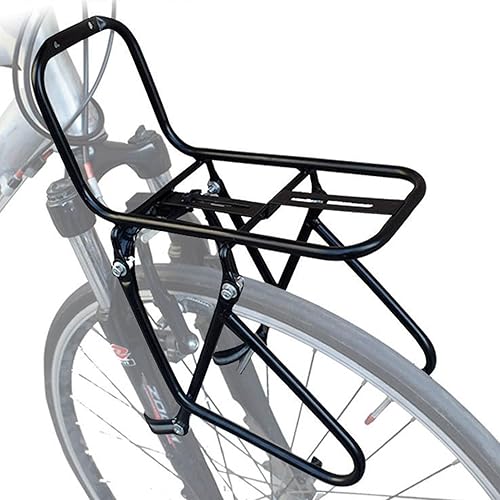 Generic Portapacchi anteriore per bicicletta, nero, anteriore, portata 15 kg, montaggio a telaio, acciaio legato - Ysert