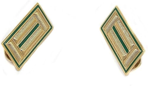 Mostrine metallo per camicia verde dorato - Ysert