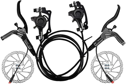 Oniissy eBike Set freno a disco idraulico per bici elettrica, leva del freno a disco idraulica elettrica, leva del freno a disco elettrica (dorata) - Ysert