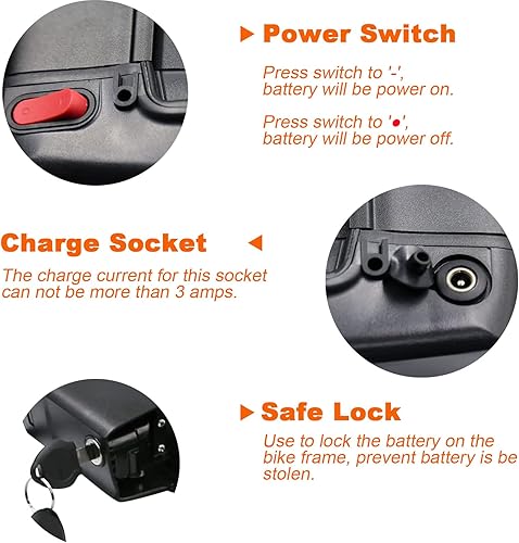 36V Rack posteriore Ebike batteria 17.5Ah batteria della bicicletta di montagna per 500W 350W 200W Bike Motor - Ysert