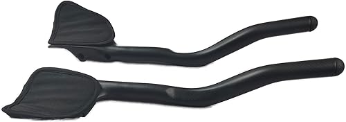roadkey Barre Aero TT Bike Bracciolo Manubrio in Fibra di Carbonio Aerobar Triathlon 380 mm Carbon Aero TT Bar 30° Estensione bici 31,8 mm TT Bracciolo Manubrio per Bicicletta da Strada (3K nero opaco - Ysert