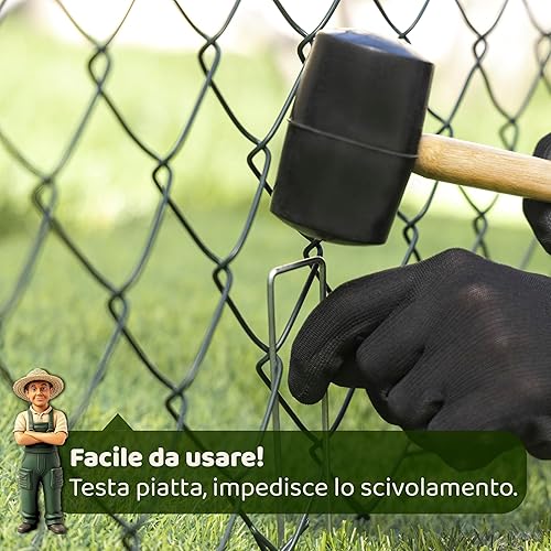 Picchetti in Acciaio Zincato (250 Pezzi) - Picchetti per Telo di Pacciamatura, Recinzione e Camping - 150mm di Lunghezza, 25mm di Larghezza, Ø 3mm - Ysert